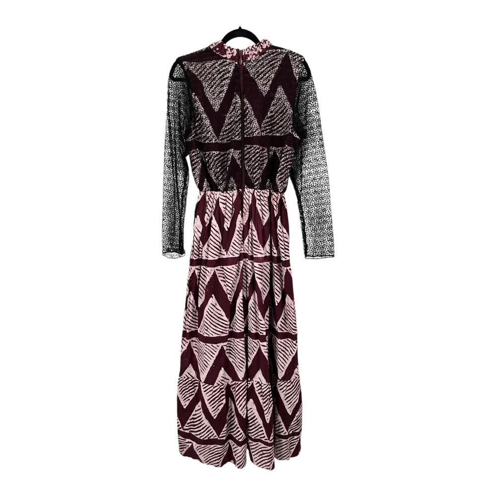 Busayo dress Folaji Earthy mesh lace midi size Large L - Picture 5 of 8